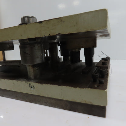 Double Sided Center Post Punch Press Die/Shoe Set 12" FB x 10" W 5-1/4" Throat