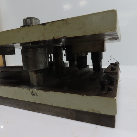 Double Sided Center Post Punch Press Die/Shoe Set 12" FB x 10" W 5-1/4" Throat