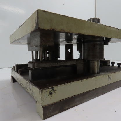 Double Sided Center Post Punch Press Die/Shoe Set 12" FB x 10" W 5-1/4" Throat