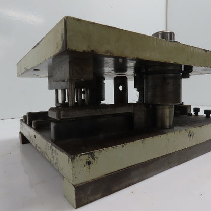 Double Sided Center Post Punch Press Die/Shoe Set 12" FB x 10" W 5-1/4" Throat