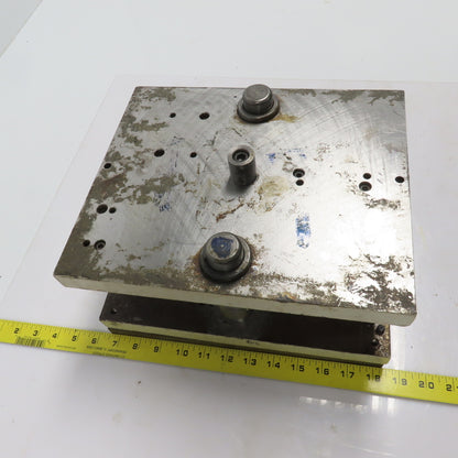 Double Sided Center Post Punch Press Die/Shoe Set 12" FB x 10" W 5-1/4" Throat