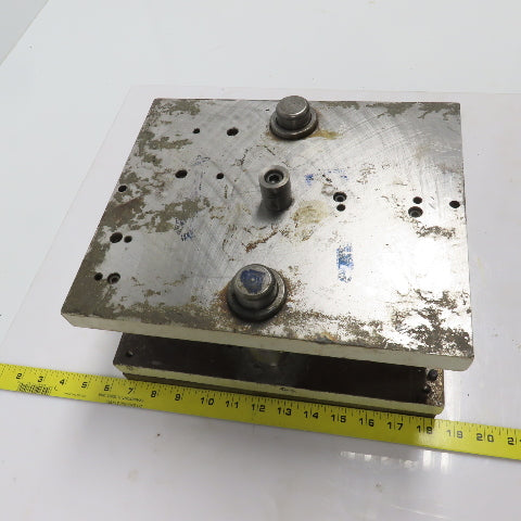 Double Sided Center Post Punch Press Die/Shoe Set 12" FB x 10" W 5-1/4" Throat