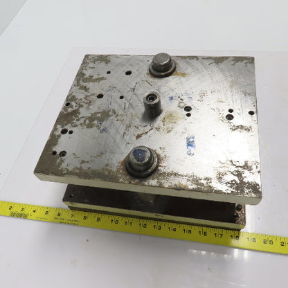 Double Sided Center Post Punch Press Die/Shoe Set 12" FB x 10" W 5-1/4" Throat