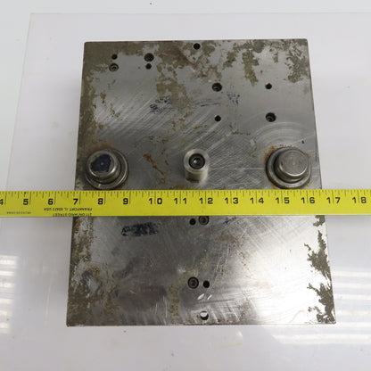 Double Sided Center Post Punch Press Die/Shoe Set 12" FB x 10" W 5-1/4" Throat