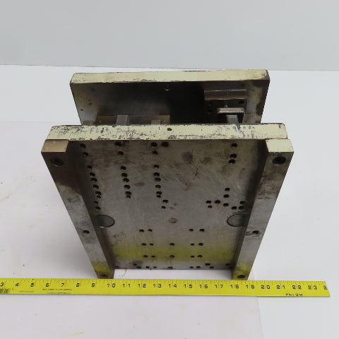 Double Sided Center Post Punch Press Die/Shoe Set 12" FB x 10" W 5-1/4" Throat