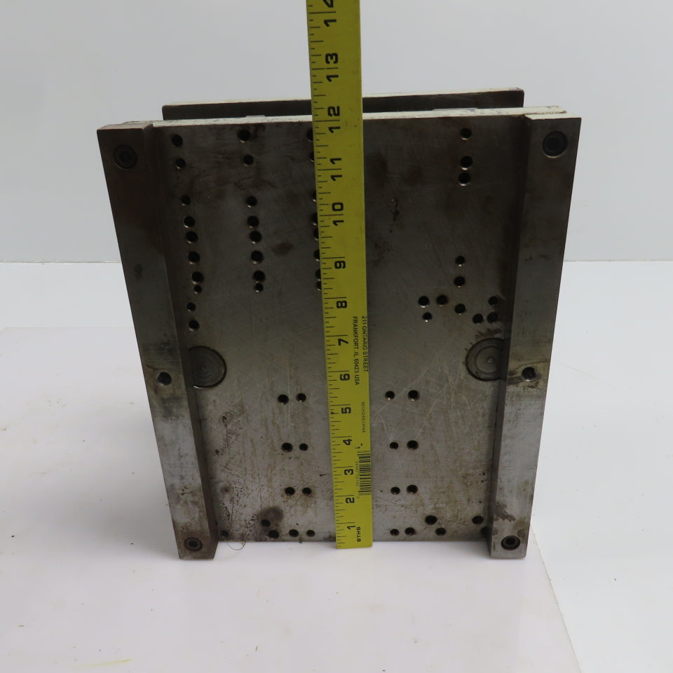 Double Sided Center Post Punch Press Die/Shoe Set 12" FB x 10" W 5-1/4" Throat