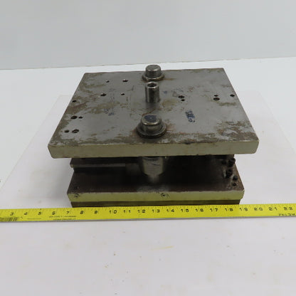 Double Sided Center Post Punch Press Die/Shoe Set 12" FB x 10" W 5-1/4" Throat