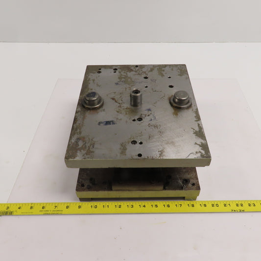Double Sided Center Post Punch Press Die/Shoe Set 12" FB x 10" W 5-1/4" Throat