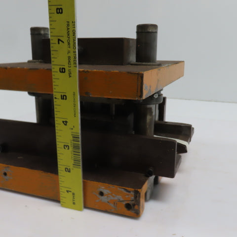 Double Sided Offset Post Punch Press Die/Shoe Set 9-1/2" FB x 8" W 5-1/8" Throat
