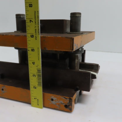Double Sided Offset Post Punch Press Die/Shoe Set 9-1/2" FB x 8" W 5-1/8" Throat