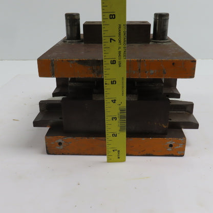 Double Sided Offset Post Punch Press Die/Shoe Set 9-1/2" FB x 8" W 5-1/8" Throat