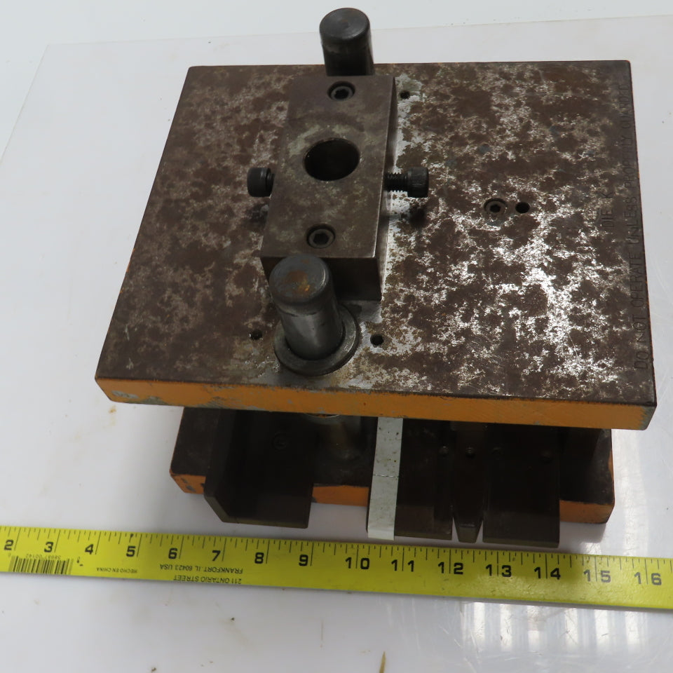 Double Sided Offset Post Punch Press Die/Shoe Set 9-1/2" FB x 8" W 5-1/8" Throat