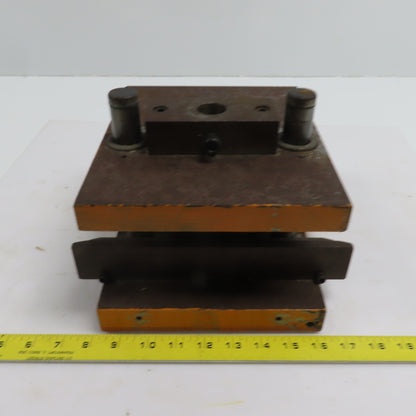 Double Sided Offset Post Punch Press Die/Shoe Set 9-1/2" FB x 8" W 5-1/8" Throat