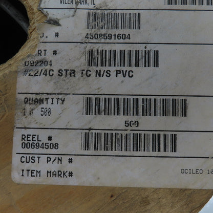 Omni Cable D92204 22AWG 4 Conductor 300V Unshielded Sound & Security Cable 245'