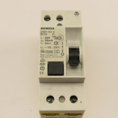 Siemens 5SM1 312-6 25A Circuit Breaker 2 Pole 125-230V