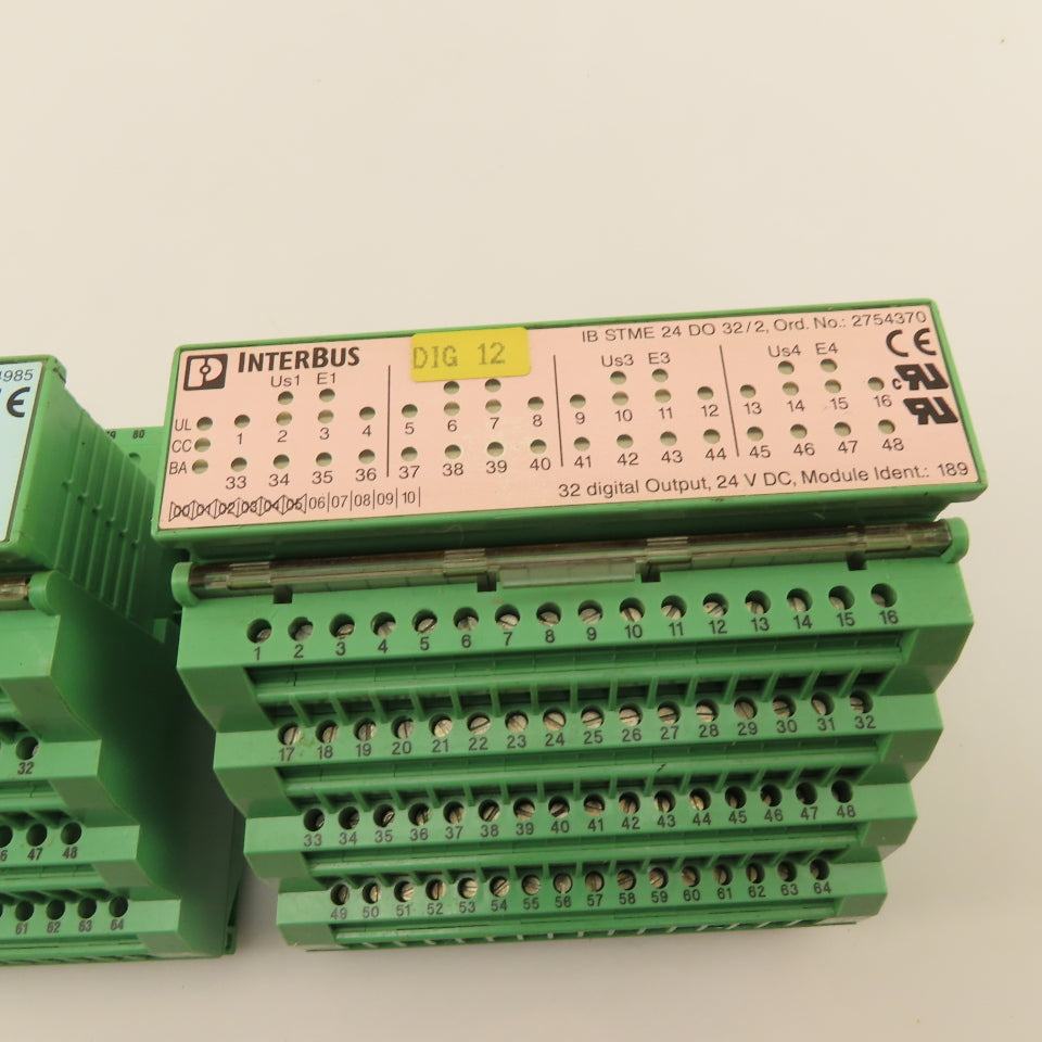 Phoenix Contact 2754985 2754370 I/O Modules 32 Digital I/O 24VDC Set Lot of 2
