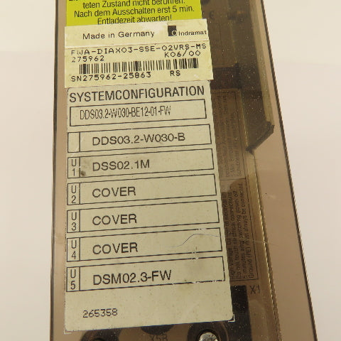 Indramat DDS03.2-W030-BE12-01-FW DDS Drive Controller