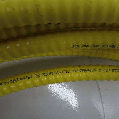 Corning 9115 OFCR RoHS 12 Optical Fiber Armored Riser Distribution Cable 72'