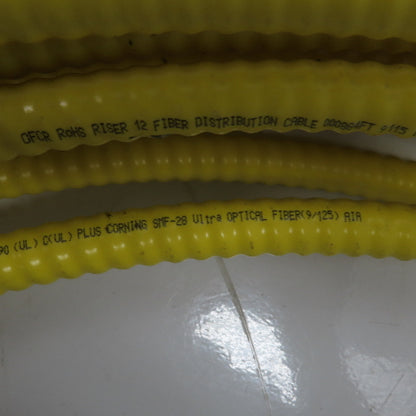 Corning 9115 OFCR RoHS 12 Optical Fiber Armored Riser Distribution Cable 72'