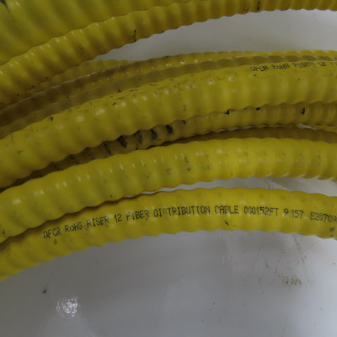 Corning 9115 OFCR RoHS 12 Optical Fiber Armored Riser Distribution Cable 82'