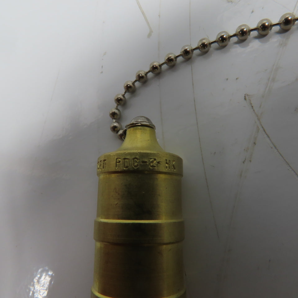Hansen PDC2HK HK Series 5/8" Hydraulic Plug Dust Cap W/8" Chain Lot of 3