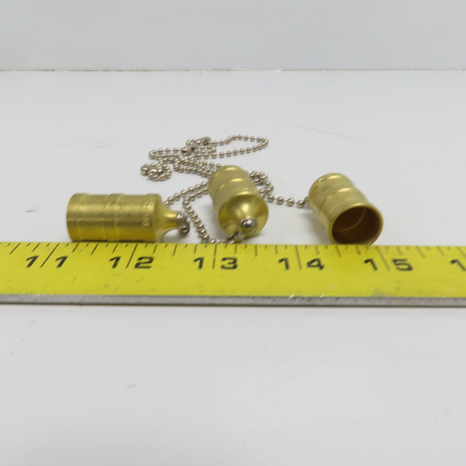 Hansen PDC2HK HK Series 5/8" Hydraulic Plug Dust Cap W/8" Chain Lot of 3