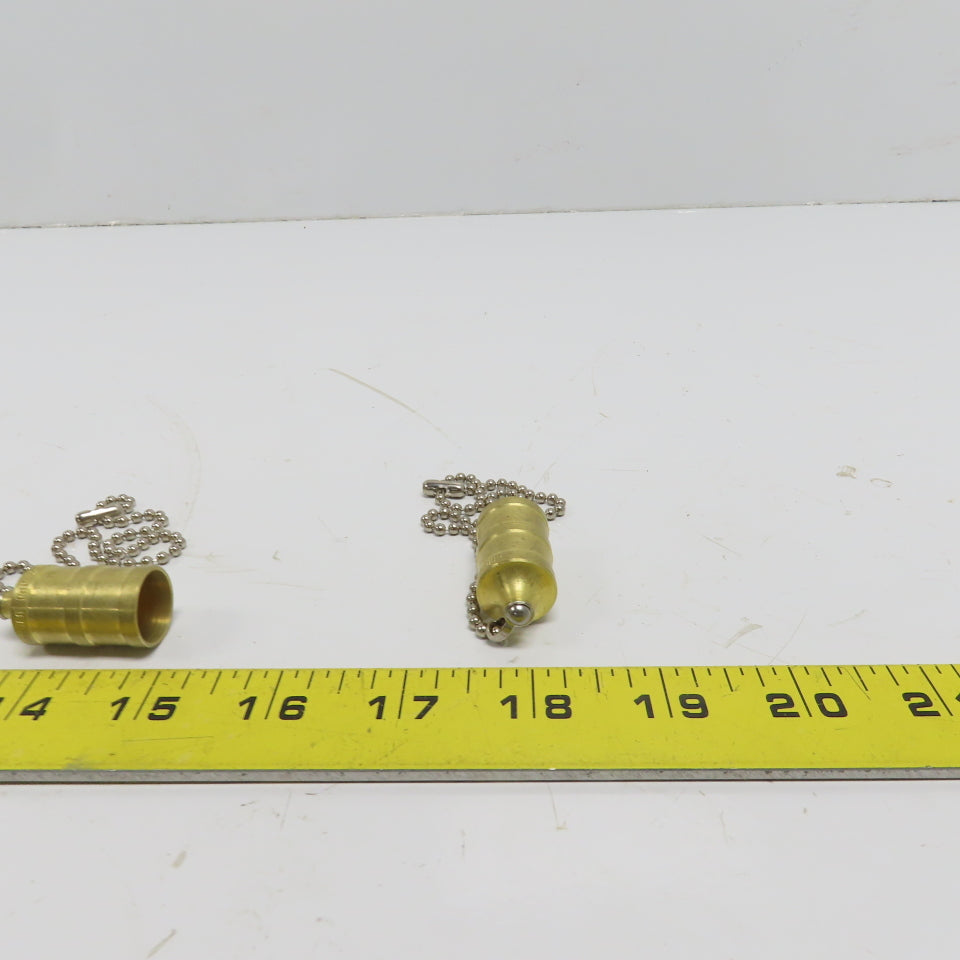 Hansen PDC2HK HK Series 5/8" Hydraulic Plug Dust Cap W/8" Chain Lot of 4