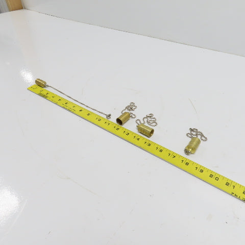 Hansen PDC2HK HK Series 5/8" Hydraulic Plug Dust Cap W/8" Chain Lot of 4