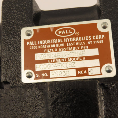 Pall HZ8604B12KTSAP 8600 Series 3/4" NPT Hydraulic Filter Housing 600PSI