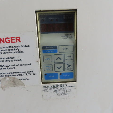 Magnum CIMR-G3U4037 60Hp AC Drive In 380-460V 50/60Hz 99A Out 0-400V 0-400Hz 3Ph
