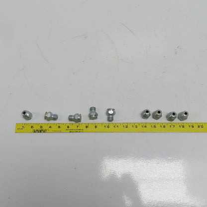 Button Head Grease Nipple 7/8" Hex Size 3/8" NPTF 1-5/16 OAL Lot Of 9