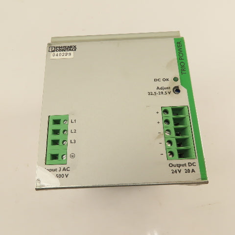 Phoenix Contact TRIO-PS/3AC/24DC/20 2866394 Power Supply 400-500V In 24VDC Out