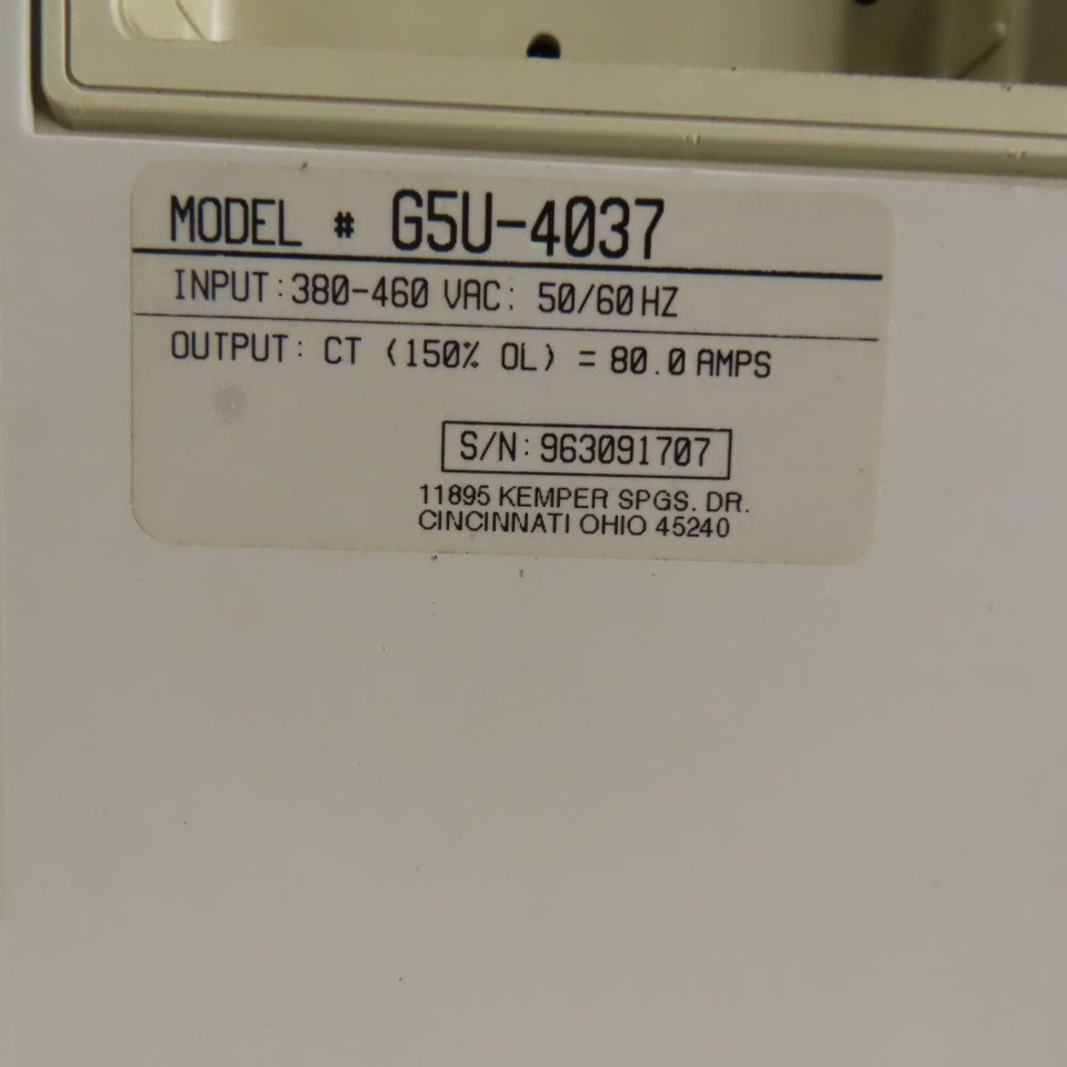 Magnum CIMR-G5U4037 AC Drive  In 380-460V 50/60Hz 80A Out 0-400V 0-400Hz 3Ph
