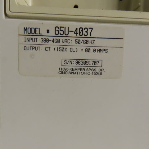 Magnum CIMR-G5U4037 AC Drive  In 380-460V 50/60Hz 80A Out 0-400V 0-400Hz 3Ph