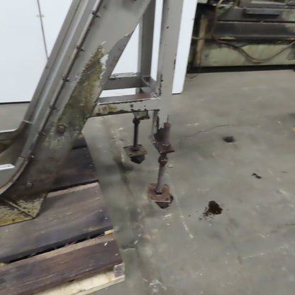 Hening Magnetic Incline Chip Conveyor 10" Belt 25FPM 49 To 25" Discharge 3Ph