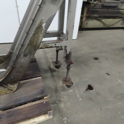 Hening Magnetic Incline Chip Conveyor 10" Belt 25FPM 49 To 25" Discharge 3Ph