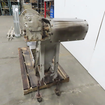 Hening Magnetic Incline Chip Conveyor 10" Belt 25FPM 49 To 25" Discharge 3Ph