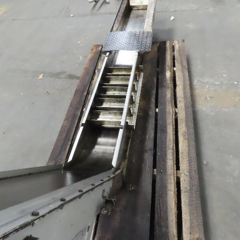 Hening Magnetic Incline Chip Conveyor 10" Belt 25FPM 49 To 25" Discharge 3Ph