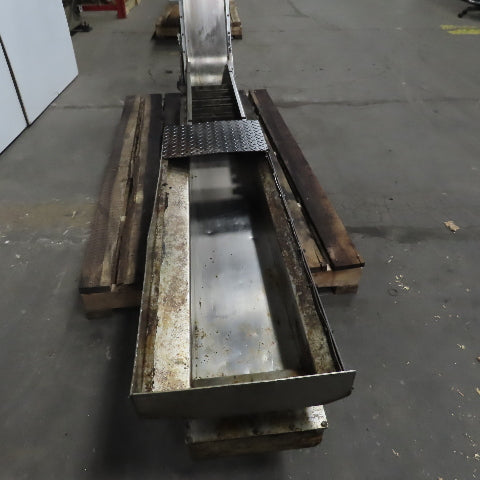 Hening Magnetic Incline Chip Conveyor 10" Belt 25FPM 49 To 25" Discharge 3Ph