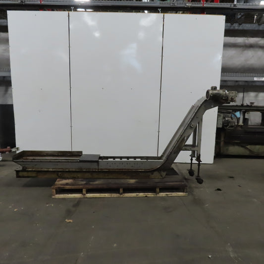 Hening Magnetic Incline Chip Conveyor 10" Belt 25FPM 49 To 25" Discharge 3Ph