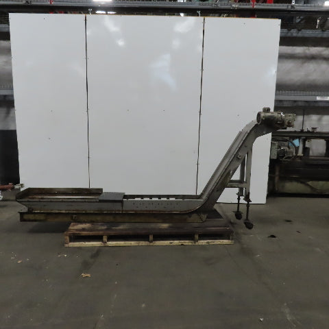 Hening Magnetic Incline Chip Conveyor 10" Belt 25FPM 49 To 25" Discharge 3Ph