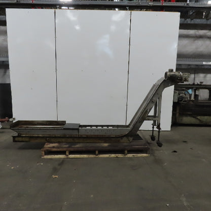 Hening Magnetic Incline Chip Conveyor 10" Belt 25FPM 49 To 25" Discharge 3Ph