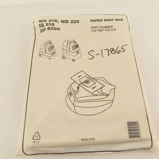 Nilfisk 140 7687 010 3-P Vacuum Dust Bag Paper Pack Of 3