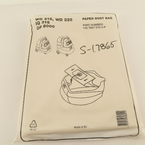 Nilfisk 140 7687 010 3-P Vacuum Dust Bag Paper Pack Of 3