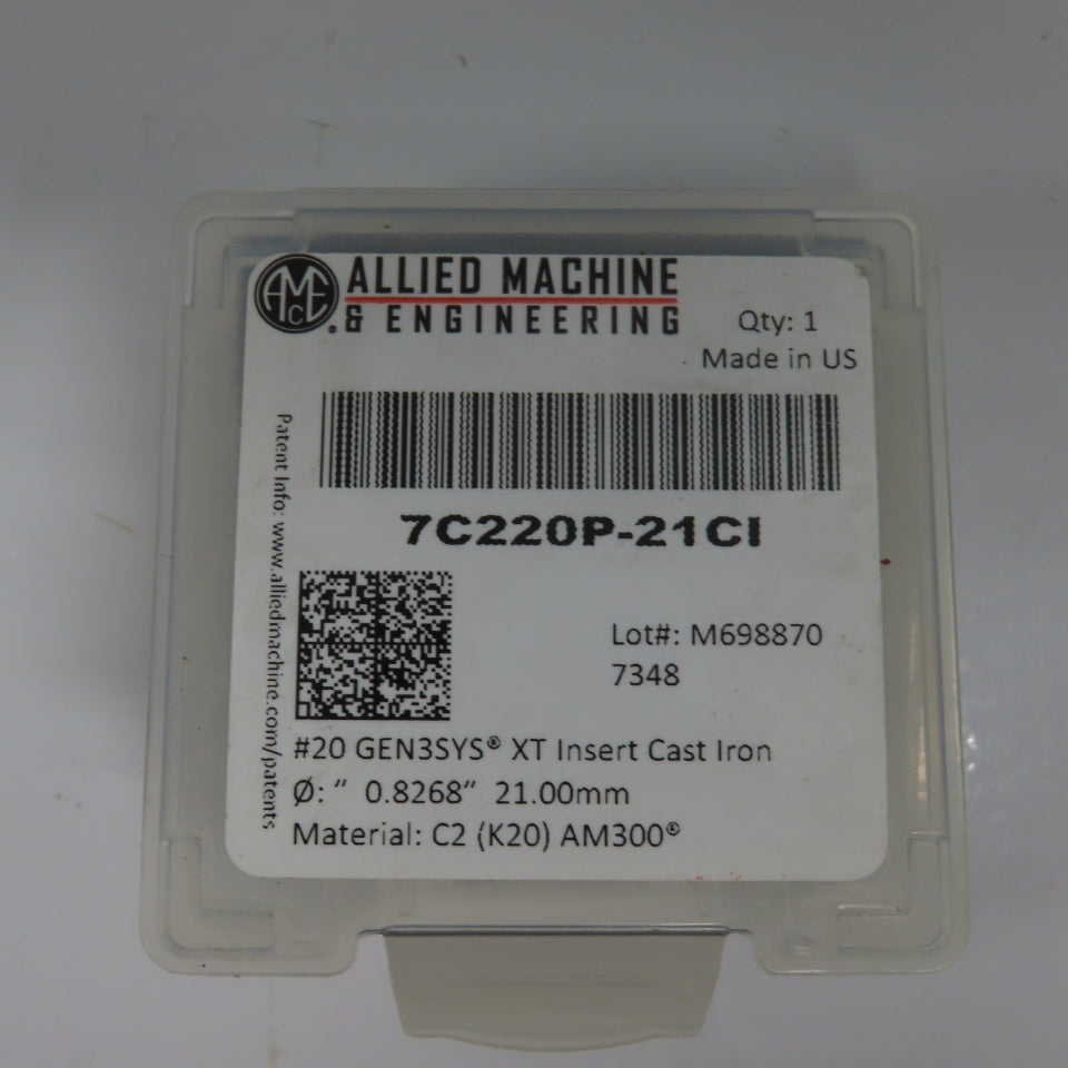 Allied Machine 7C220P-21CI Indexable Carbide Spade Drill Insert