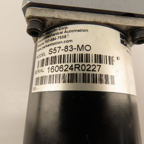 Parker S57-83-MO MX60-101-005 Compumotor W/ 10:1 Ratio Gear Head 16mm Shaft