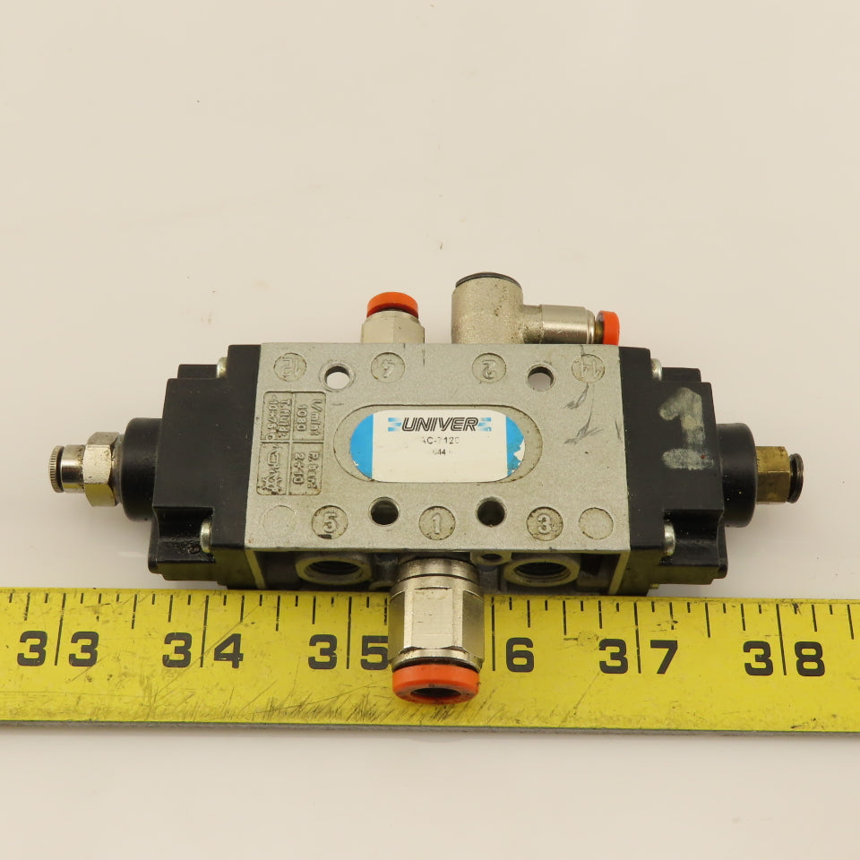 Univer AC-7120 5 Port 2 Way Pneumatic Air Pilot Directional Valve 1/8" NPT