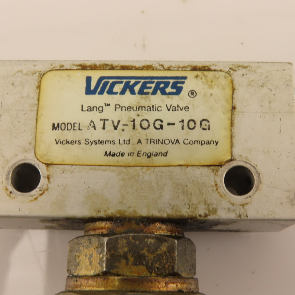 Vickers ATV-10G-10G 2 Way Lang Pneumatic Valve W/ Pressure Switch 5-24VDC
