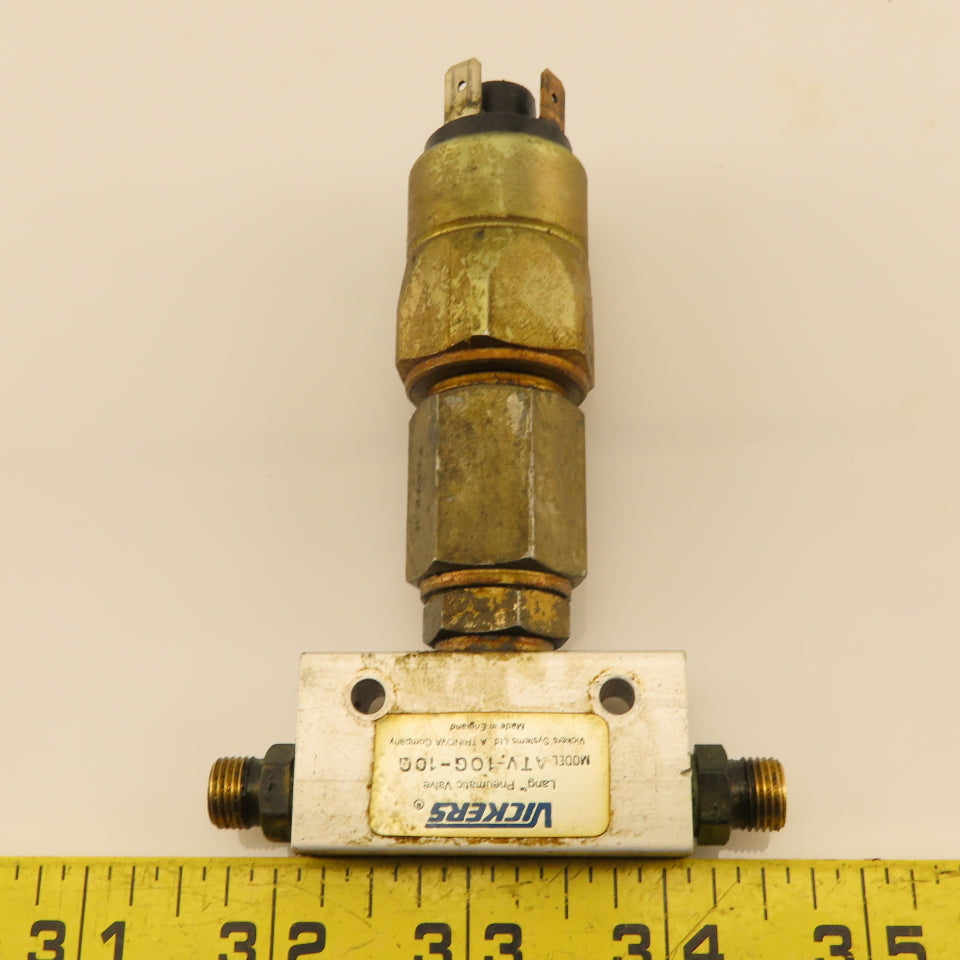 Vickers ATV-10G-10G 2 Way Lang Pneumatic Valve W/ Pressure Switch 5-24VDC