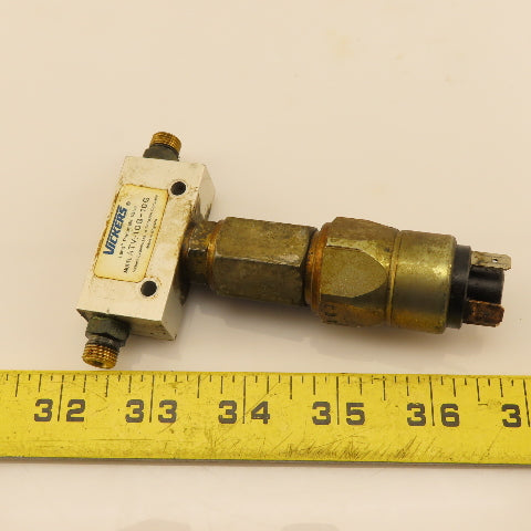 Vickers ATV-10G-10G 2 Way Lang Pneumatic Valve W/ Pressure Switch 5-24VDC